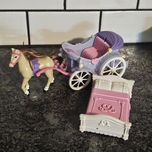 Fisher-Price Pink and Purple Horse Carriage Set